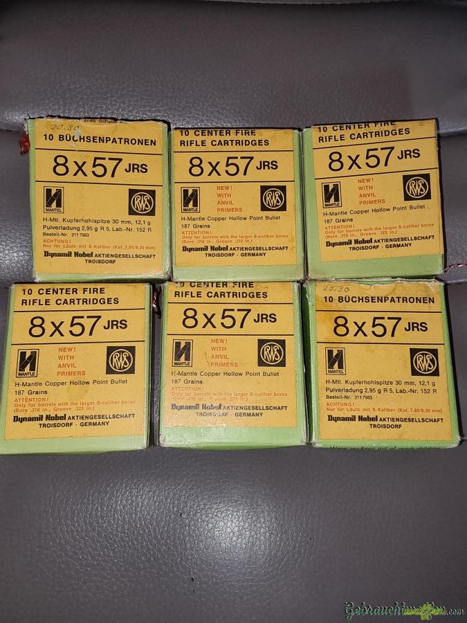 Jagd Munition 8x57 JRS Kupferholspitz Jagd Munition 8x57 JRS Kupferholspitz