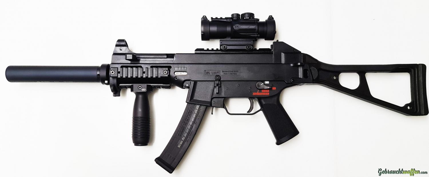 HK UMP 9 9x19mm + Schalldämpfer + Primary Arms Optic HK UMP 9 9x19mm + Schalldämpfer + Primary Arms Optic