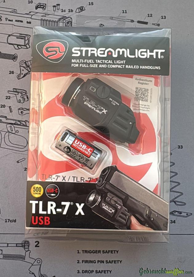 Streamlight TLR-7X USB 500 Lumen | Schwarz Streamlight TLR-7X USB 500 Lumen | Schwarz