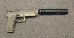 pistole BERETTA mod. M9A3 cal. 9mm Para mit Schalldämpfer