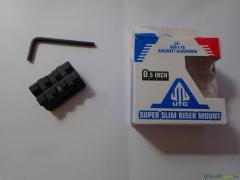 Leapers Super Slim Picatinny 0.5 Inch Riser Mount 3-Slots