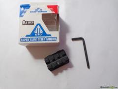 Leapers Super Slim Picatinny 0.5 Inch Riser Mount 3-Slots