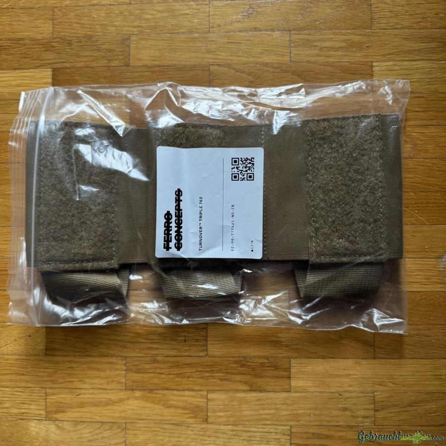 Ferro Concepts Turnover Magazine Pouch - Triple 7.62 coyote brown Ferro Concepts Turnover Magazine Pouch - Triple 7.62 coyote brown