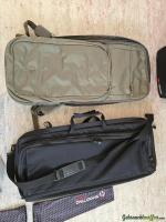 2 Gewehr Taschen, Pistolen Rucksack, Brille, Gehörschutz etc.
