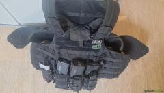 Ballistic Helmet MSA, Plate carrier NFM and tactical belt B&T