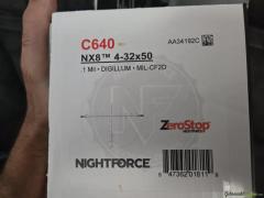 Nightforce NX8 2,50-20x55 F1 .25 MOA ZeroStop DIGILLUM