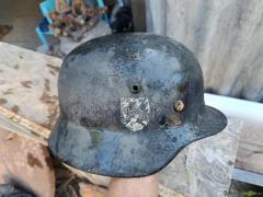 Original Stahlhelm M35 SS aus Wk2 Q64