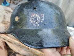 Original Stahlhelm M35 SS aus Wk2 Q64