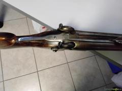 Belgische Doppelflinte Perkussion Damastlauf