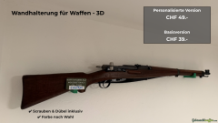 3D-gedruckte Wandhalterung für Langwaffen
