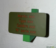 Support mural imprimé en 3D pour armes longues