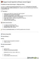 Support mural imprimé en 3D pour armes longues