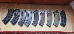 Gebrauchte AK-Magazine in 7.62 aus gemischter Herkunft.