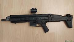 Komplett Set Airsoft RA-Tech Custom WE SCAR-L MK.16 +KJ Works X CZ P-09 Duty Tactical 