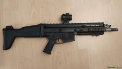 Komplett Set Airsoft RA-Tech Custom WE SCAR-L MK.16 +KJ Works X CZ P-09 Duty Tactical 