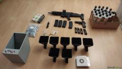 Komplett Set Airsoft RA-Tech Custom WE SCAR-L MK.16 +KJ Works X CZ P-09 Duty Tactical 