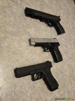 3 Luftpistolen (SIG Sauer, Glock, alte Gamo Klassiker