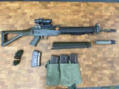 Occasion Sig 550 Halbautomat, KAl. GP90 mit Trijicon ACOC und Schalldämpfer