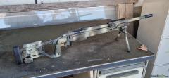 KRG Whiskey-3 Folding Remington 700 SA Chassis in SAKO Green.