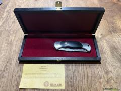 Sammlermesser Böker Damast + Ebenholz, 300 Lagen