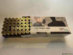 7.65 PARA FMJ Munition aus den 50iger Jahren, RUAG