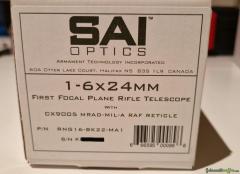 SAI Optics 1-6x24mm FFP MRAD-MIL-A