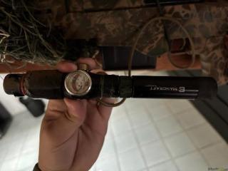 Custom Airsoft Sniper HPA / CO2 (Mancraft SDiK) + Victoptics Scope, Ghillie & Zubehör