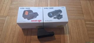 Holosun Set, HS512C-RD (Mit Schutzkappe) + HM3X Magnifier