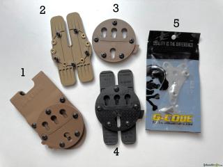 Verschiedene G-Code-Holsterhalterungen und Adapter