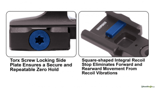 UTG AR15 Super Slim Rear Sight Picatinny / Ghost Ring / Visier