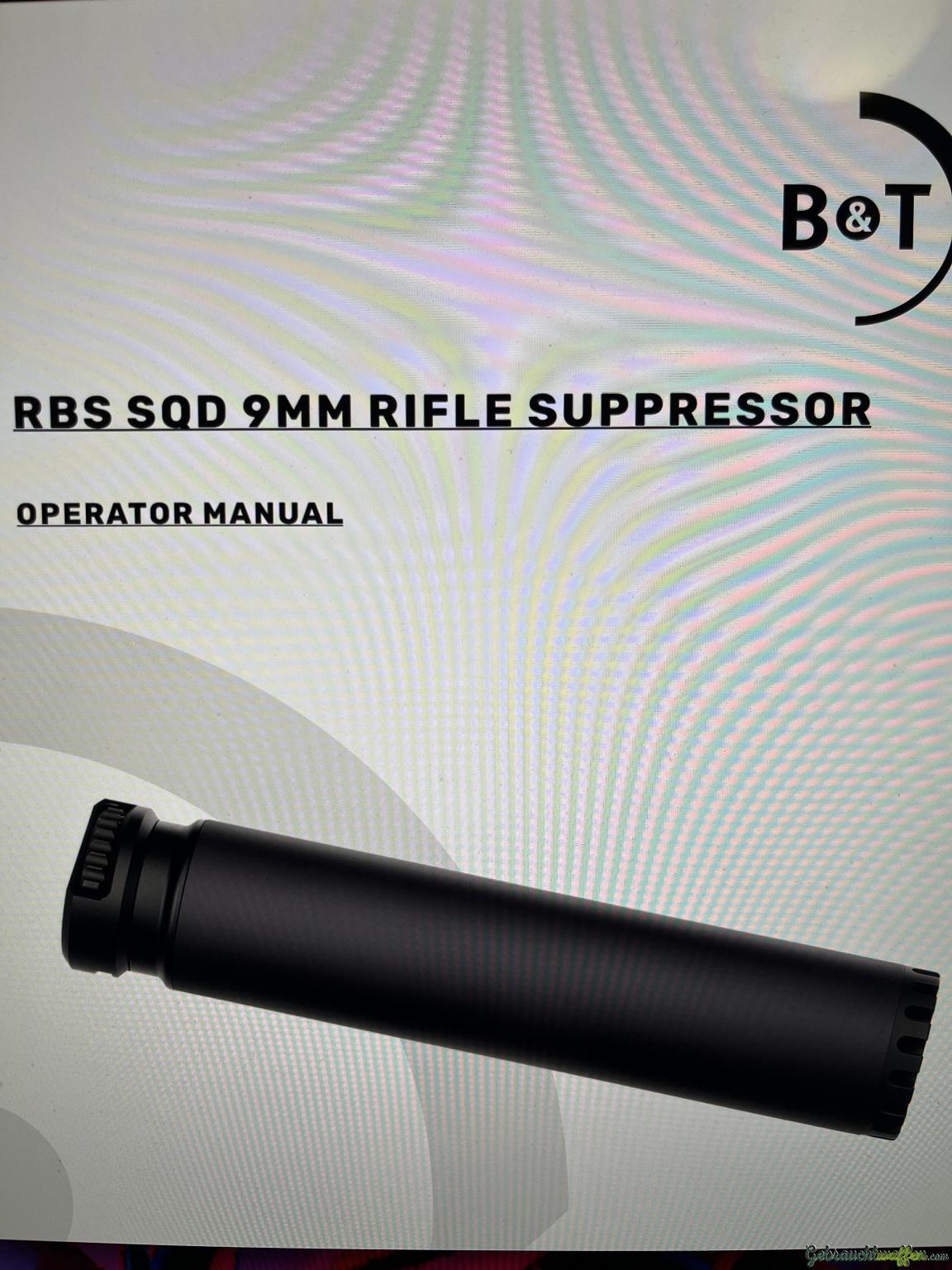 B&T Schalldämpfer RBS SQD 9mm für APC, GHM9 etc. — buechsen kaufen Schweiz