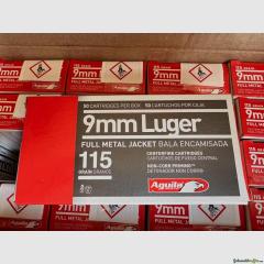 1000 Stück Aguila Standard 9mm Luger (9x19) FMJ 115 grs Pistolenmunition