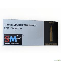 Ruag Swiss Munition 7.5x55 Match 175grs/11.3g HPBT
