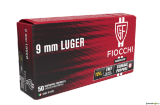 1'000 neue 9x19-mm-Fiocchi-Patronen in der Originalverpackung.